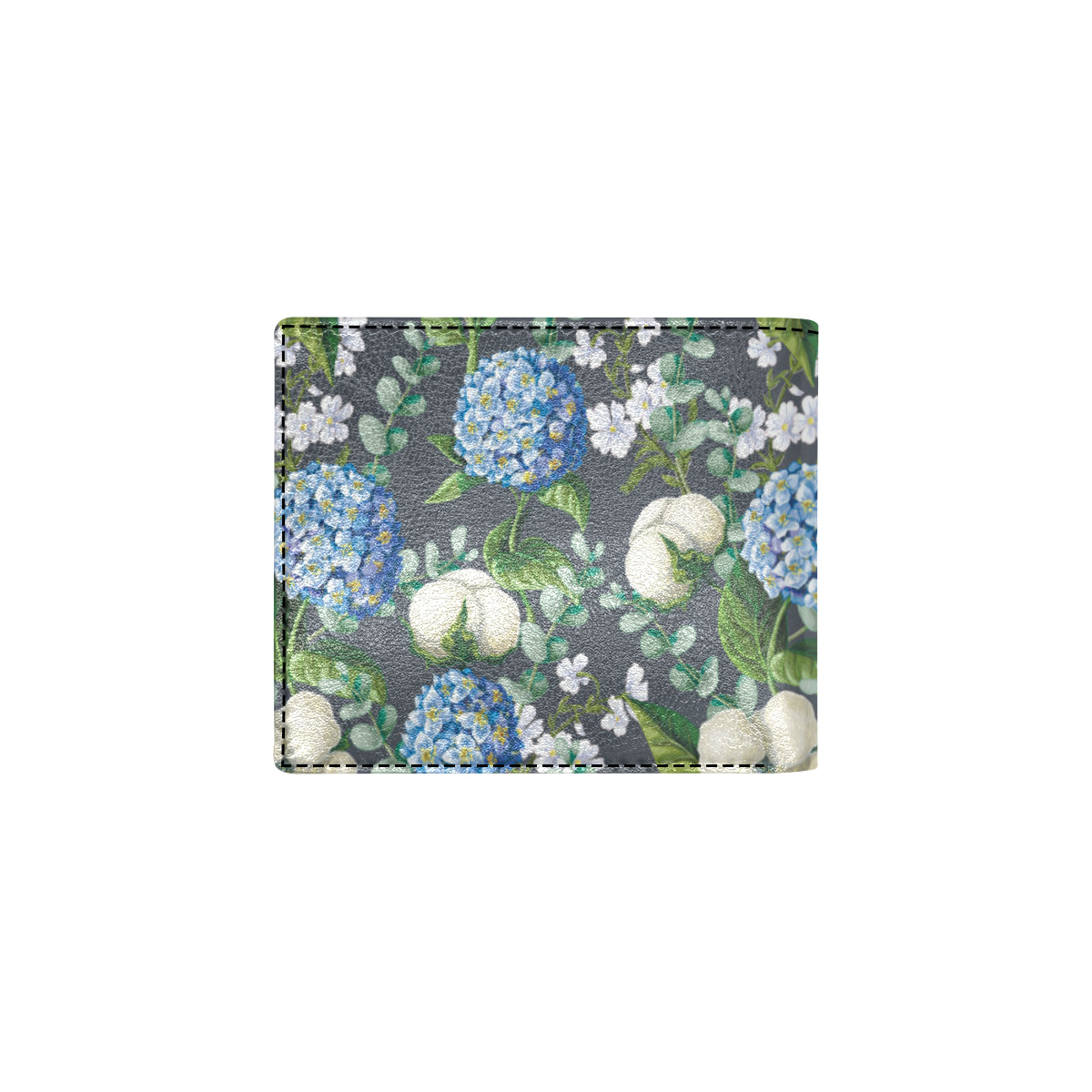 Hydrangea Pattern Print Design 02 Men's ID Card Wallet