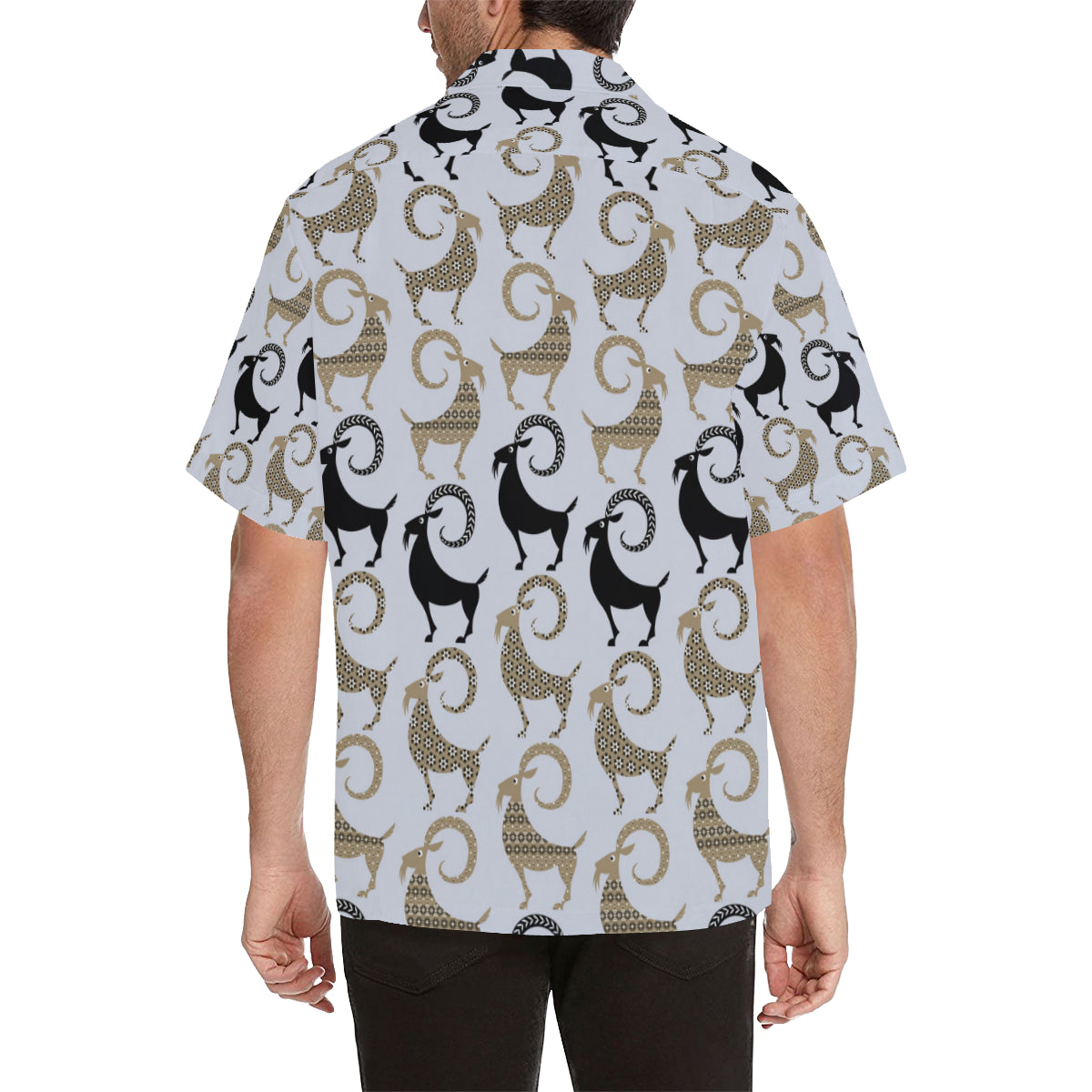 Goat Pattern Print Design 03 Men's Hawaiian Shirt