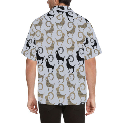 Goat Pattern Print Design 03 Men's Hawaiian Shirt