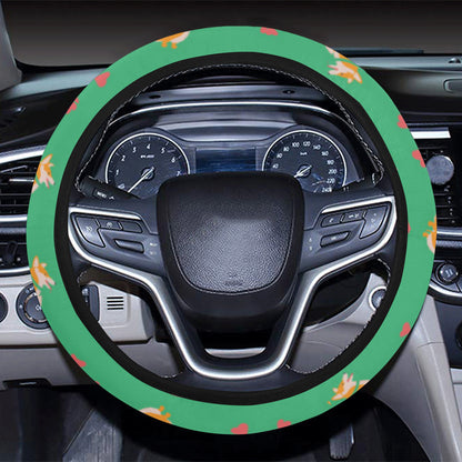 Cardigan Welsh Corgis Pattern Print Design 03 Steering Wheel Cover with Elastic Edge