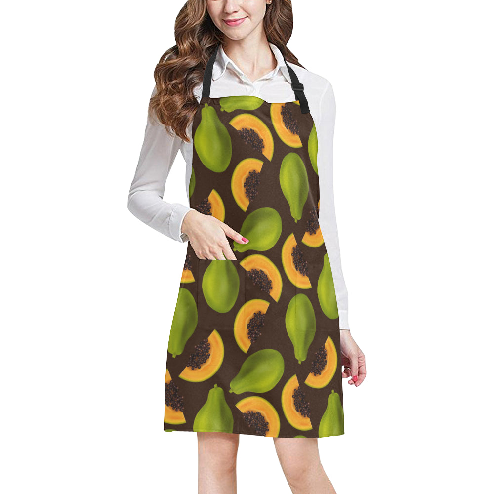 Papaya Pattern Print Design PP04 Apron with Pocket