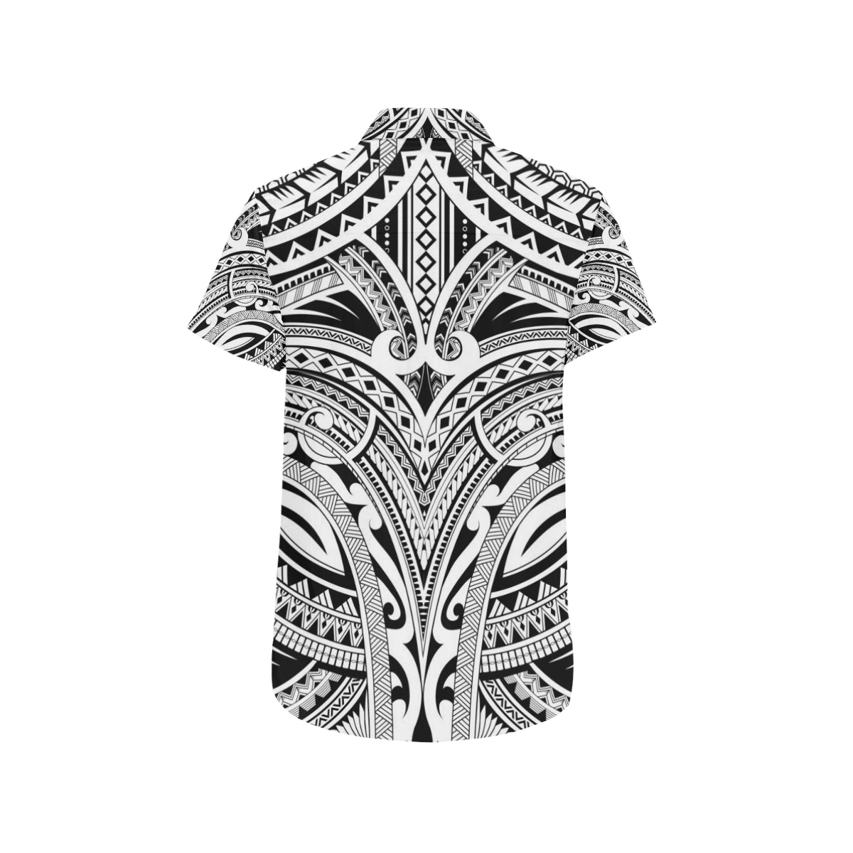 Maori Pattern Print Design 06 Men's Short Sleeve Button Up Shirt