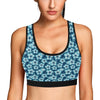 Hibiscus Flower Hawaiian Themed Sports Bra