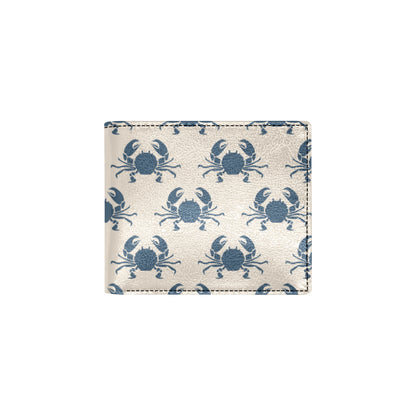 Crab Pattern Print Design 02 Men's ID Card Wallet