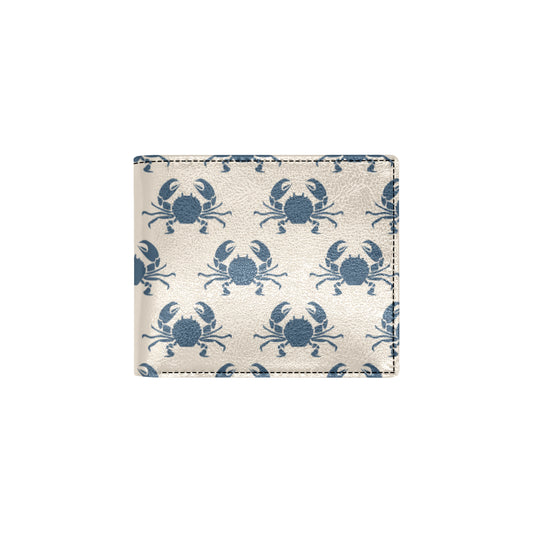 Crab Pattern Print Design 02 Men's ID Card Wallet