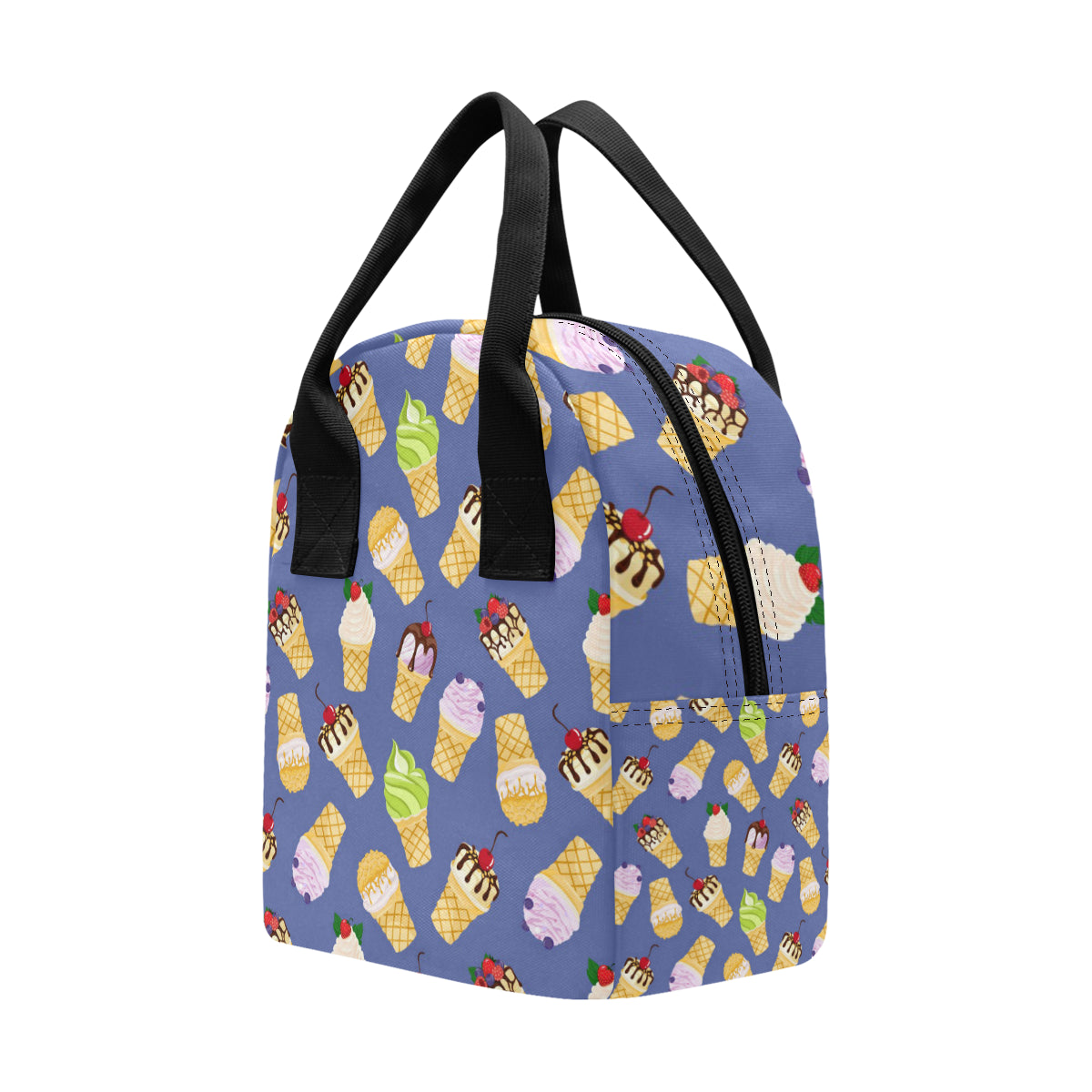 Ice Cream Pattern Print Design IC03 Insulated Lunch Bag