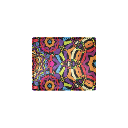 Kaleidoscope Pattern Print Design 01 Men's ID Card Wallet