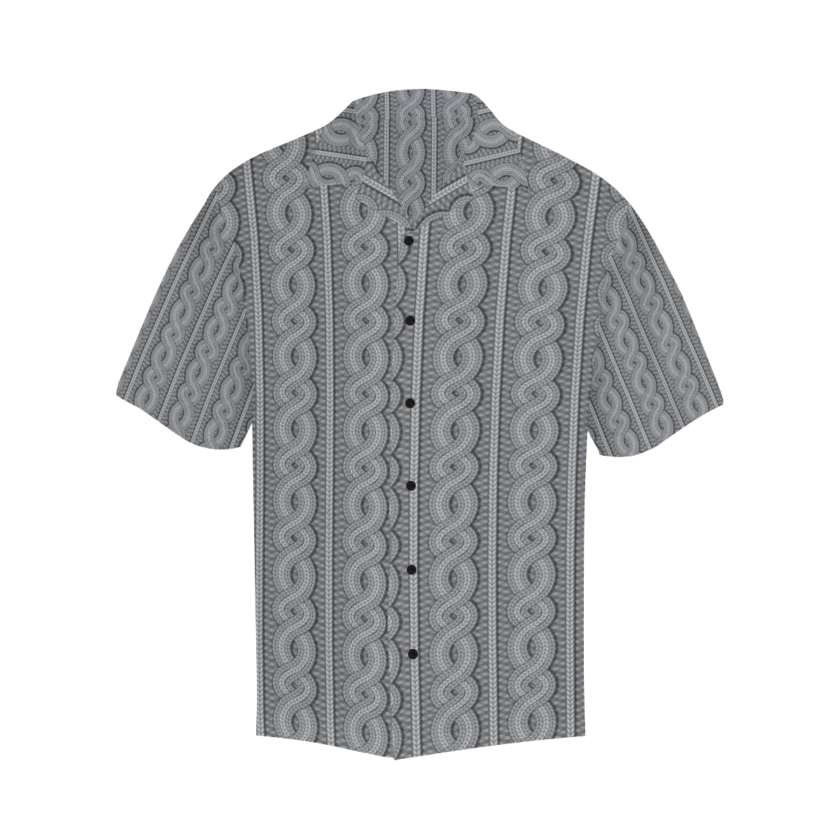 Cable Knit Pattern Print Design 01 Men's Hawaiian Shirt