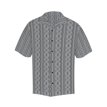 Cable Knit Pattern Print Design 01 Men's Hawaiian Shirt