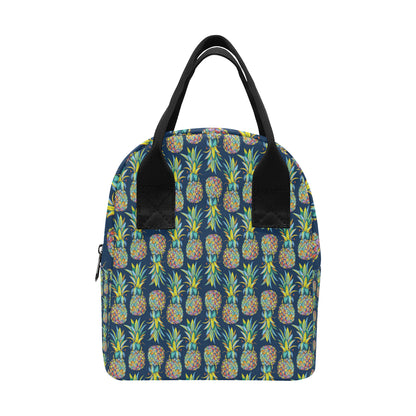 Pineapple Color Art Insulated Lunch Bag