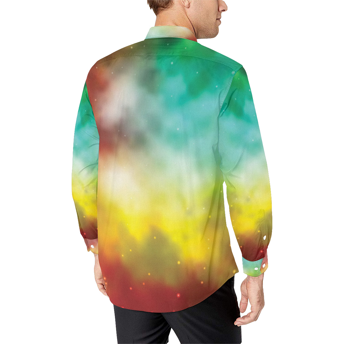 Nebula Pattern Print Design A04 Men's Long Sleeve Shirt