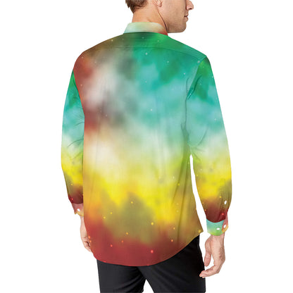 Nebula Pattern Print Design A04 Men's Long Sleeve Shirt