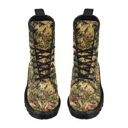 Camo Realistic Tree Forest Texture Print Women's Boots