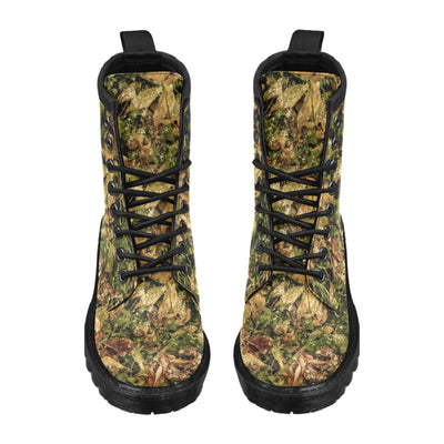 Camo Realistic Tree Forest Texture Print Women's Boots