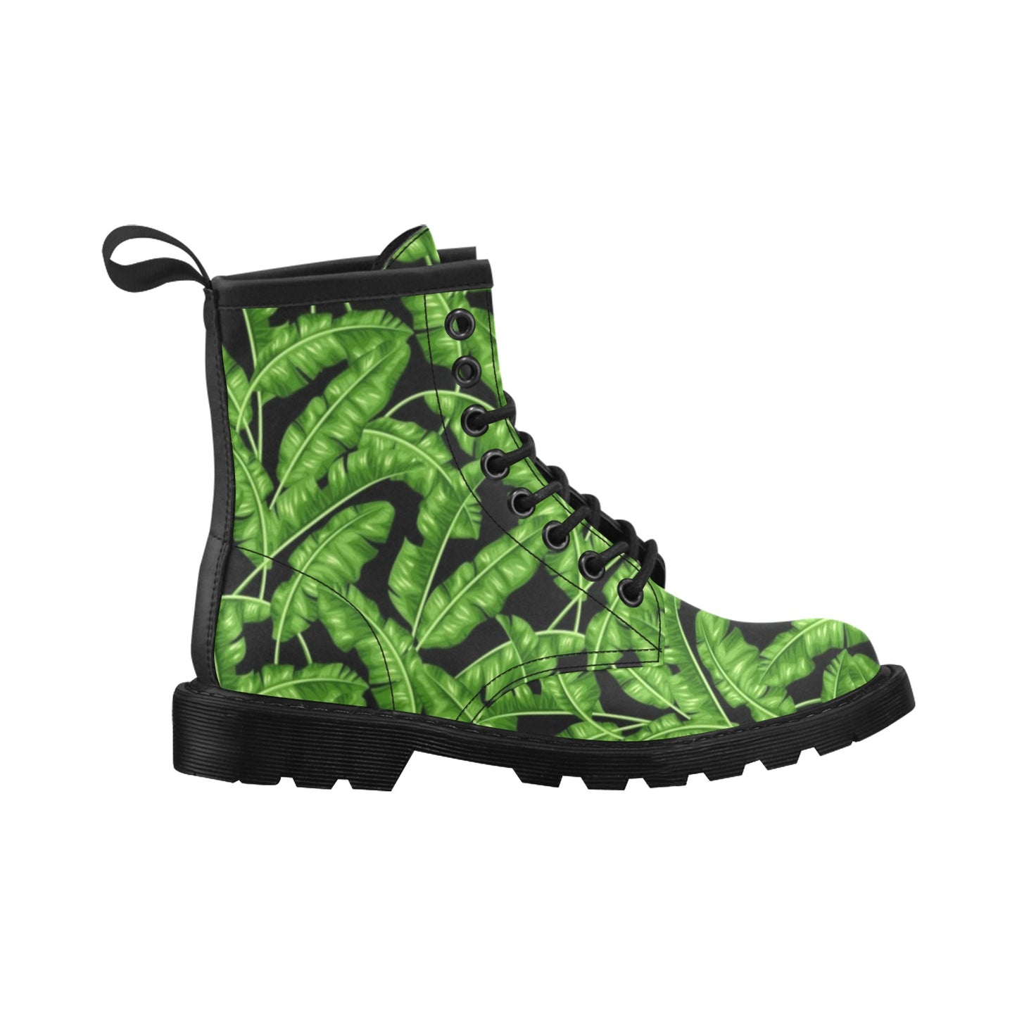 Banana Leaf Pattern Print Design BL01 Women's Boots
