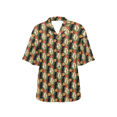 Hawaiian Flower Hula Hibiscus Print Women's Hawaiian Shirt