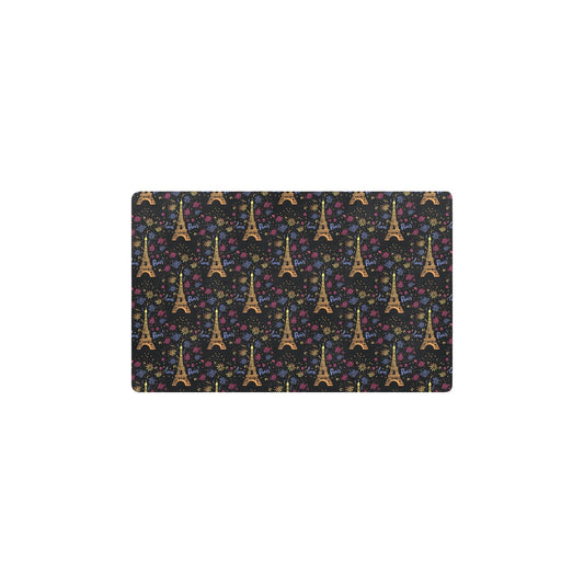 Eiffel Tower Love Paris Print Kitchen Mat