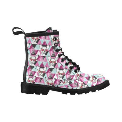 Chihuahua Cute Triangle Pattern Women's Boots