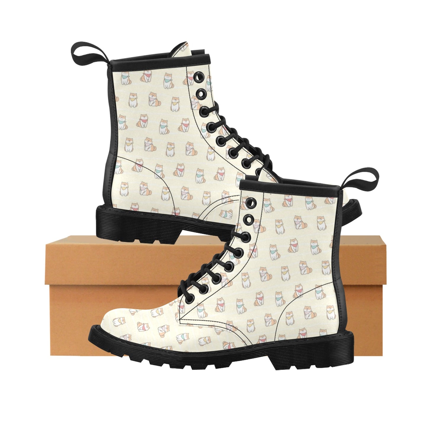 Shiba Inu Print Design LKS306 Women's Boots