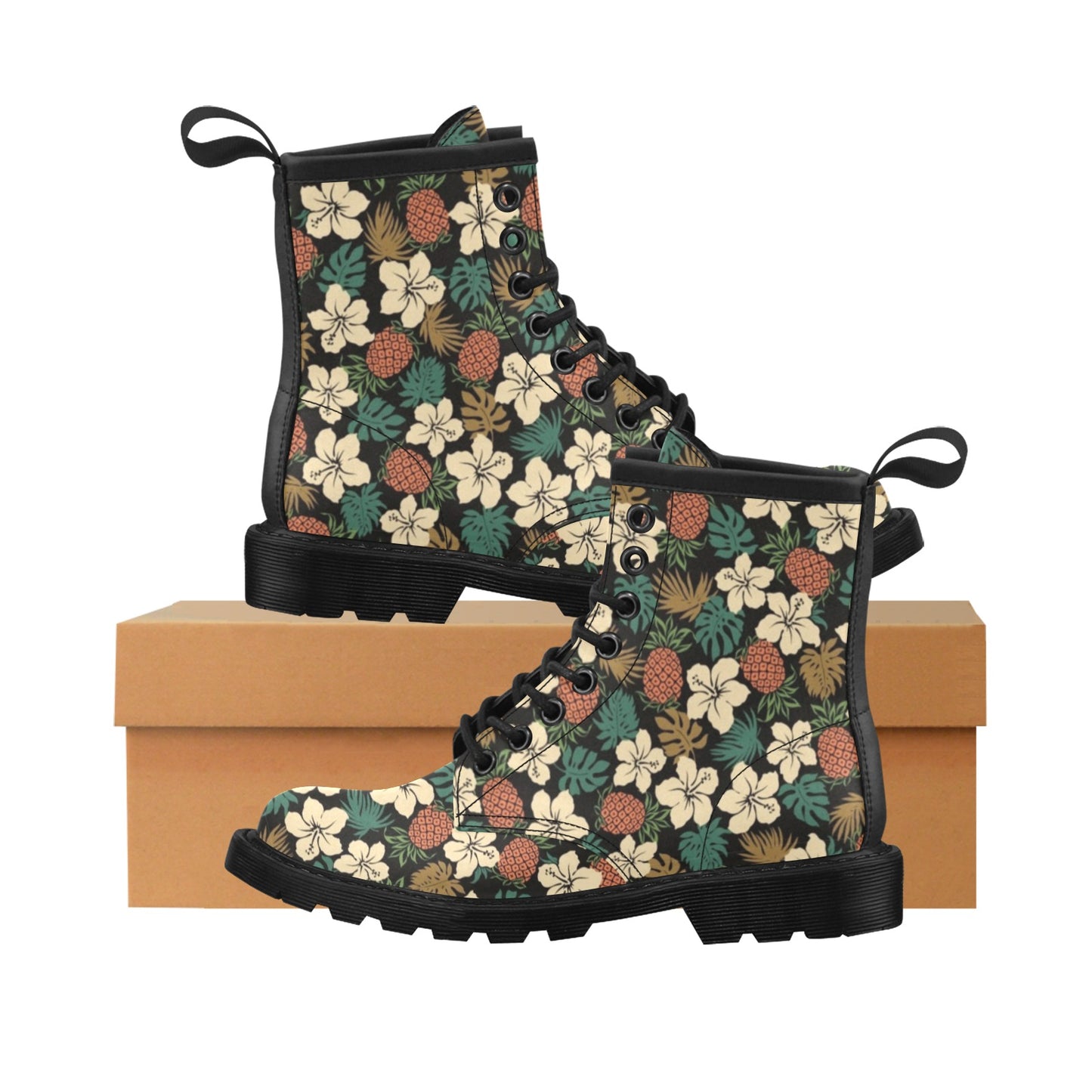 Hawaiian Themed Pattern Print Design H08 Women's Boots