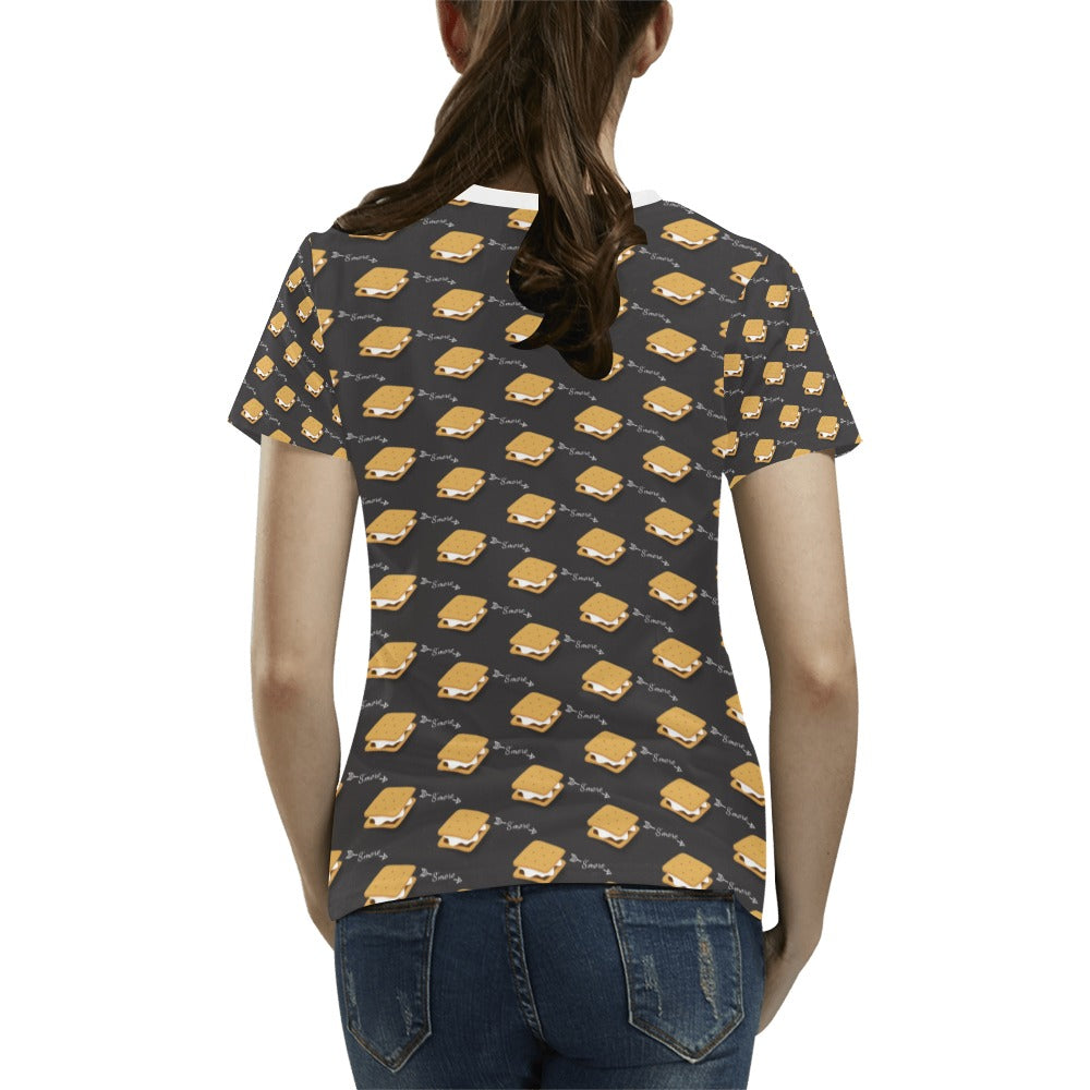 S_Mores Print Design LKS301 Women's  T-shirt