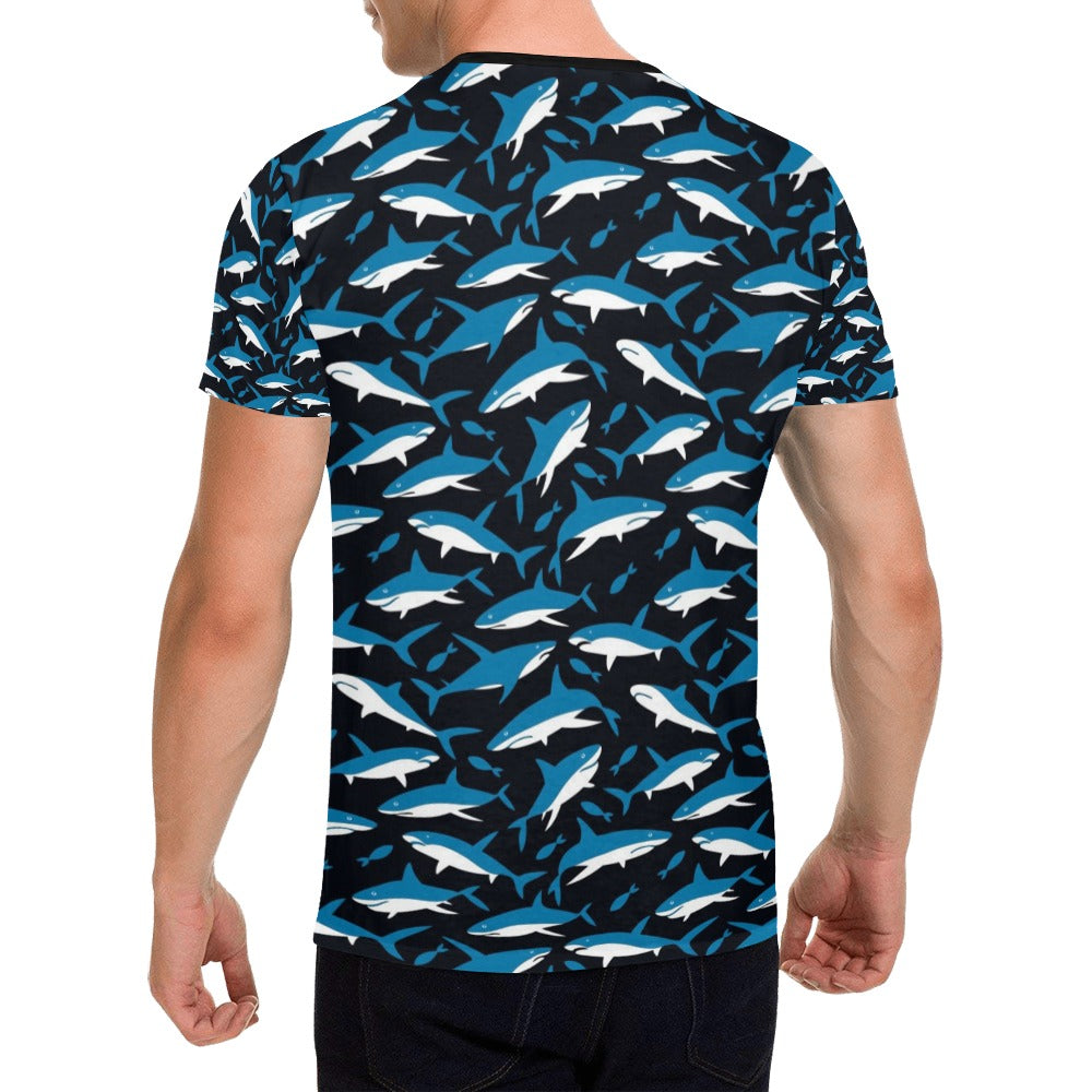 Shark Print Design LKS303 Men's All Over Print T-shirt