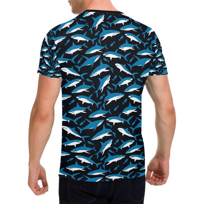 Shark Print Design LKS303 Men's All Over Print T-shirt