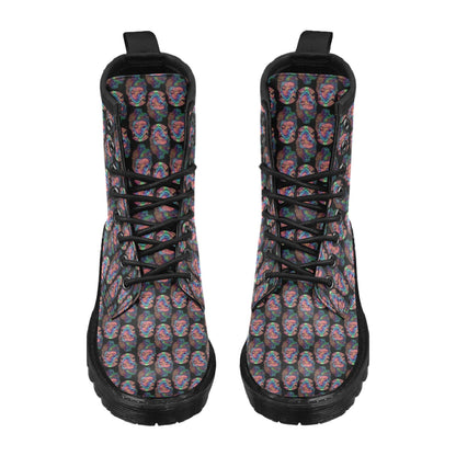 Buddha Head Colorful Print Women's Boots