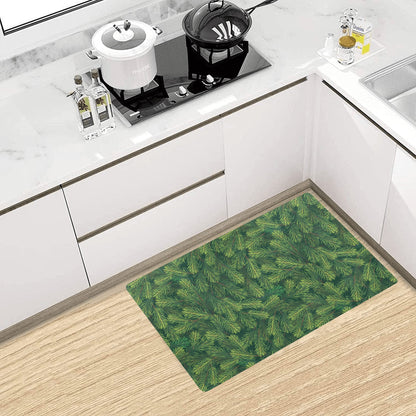 Christmas Tree Pattern Print Design 02 Kitchen Mat