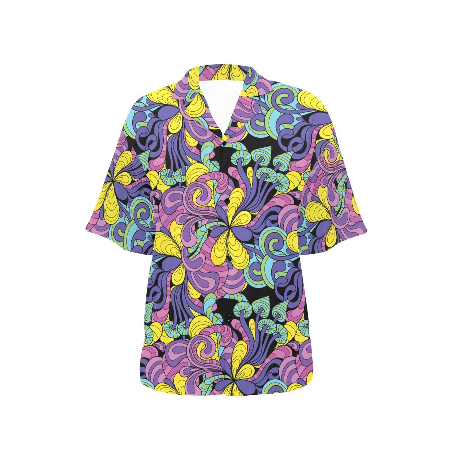 Psychedelic Pattern Print Design A04 Women's Hawaiian Shirt