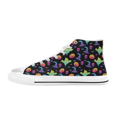 Halloween Print Design LKS404 High Top Women's White Shoes
