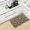 Elegant Gold leaf Print Kitchen Mat