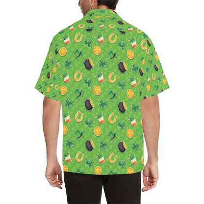 Shamrock Saint Patrick's Day Print Design LKS302 Men's Hawaiian Shirt
