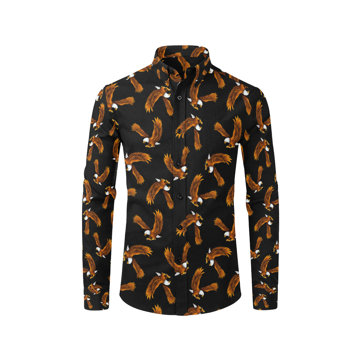 Eagles Print Pattern Men's Long Sleeve Shirt