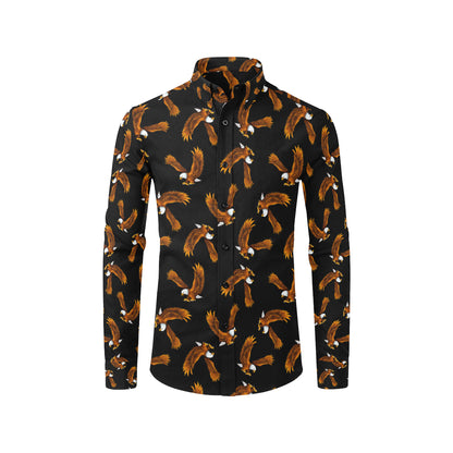 Eagles Print Pattern Men's Long Sleeve Shirt