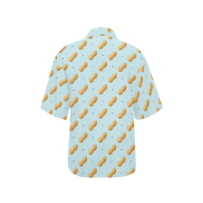 Peanut Pattern Print Design A03 Women's Hawaiian Shirt