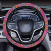 Boho Pattern Print Design 02 Steering Wheel Cover with Elastic Edge