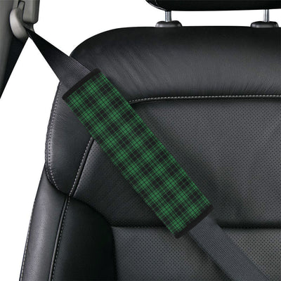 Green Tartan Plaid Pattern Car Seat Belt Cover