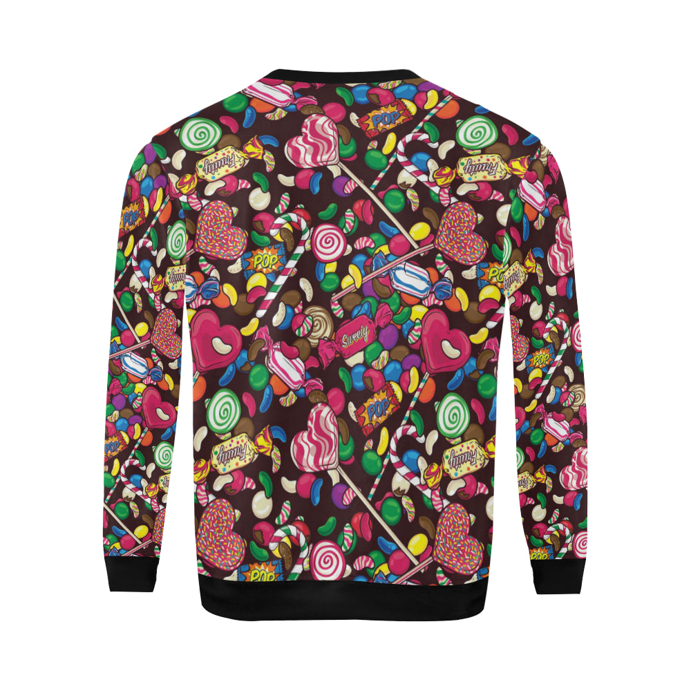 Candy Pattern Print Design CA02 Men Long Sleeve Sweatshirt