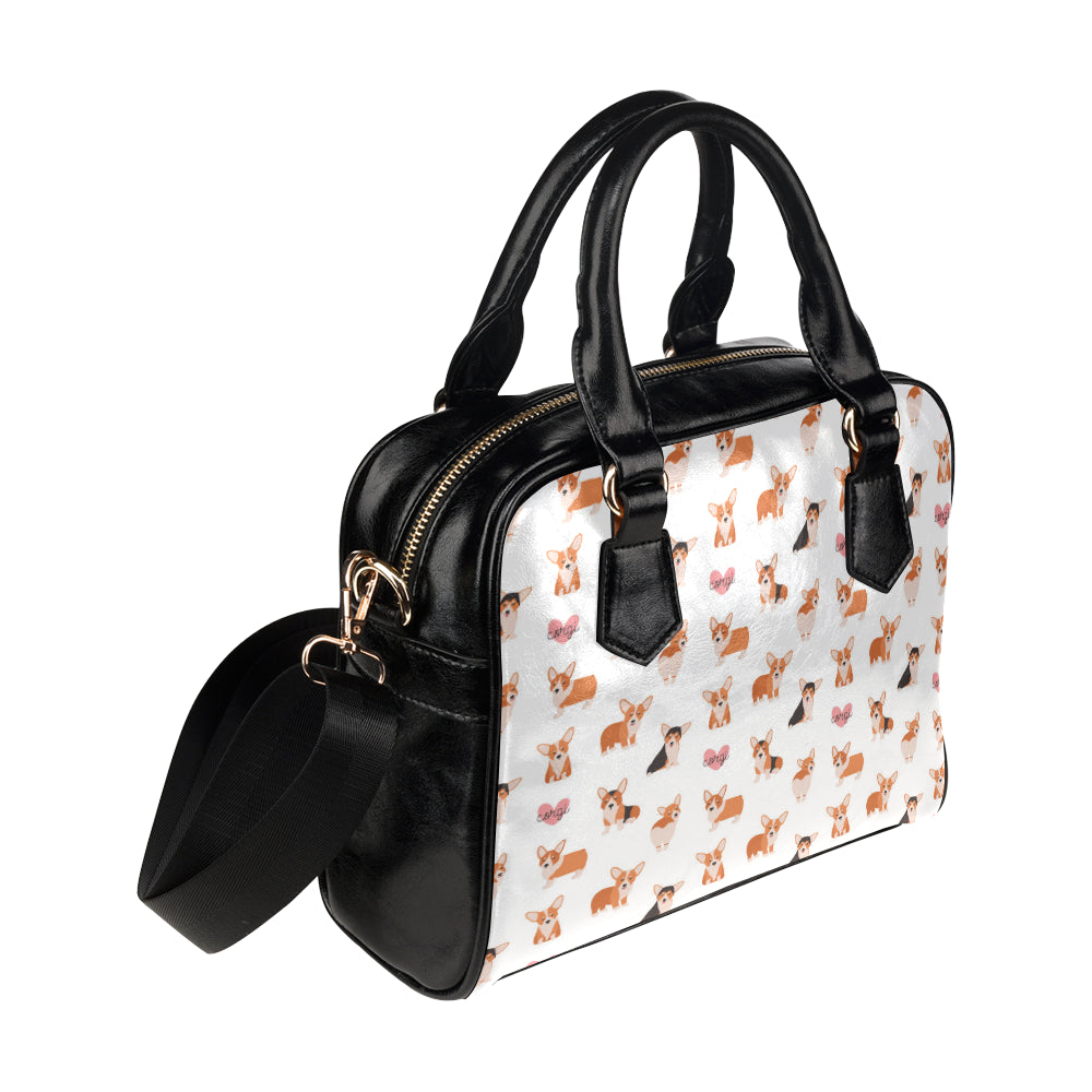 Cardigan Welsh Corgis Pattern Print Design 02 Shoulder Handbag