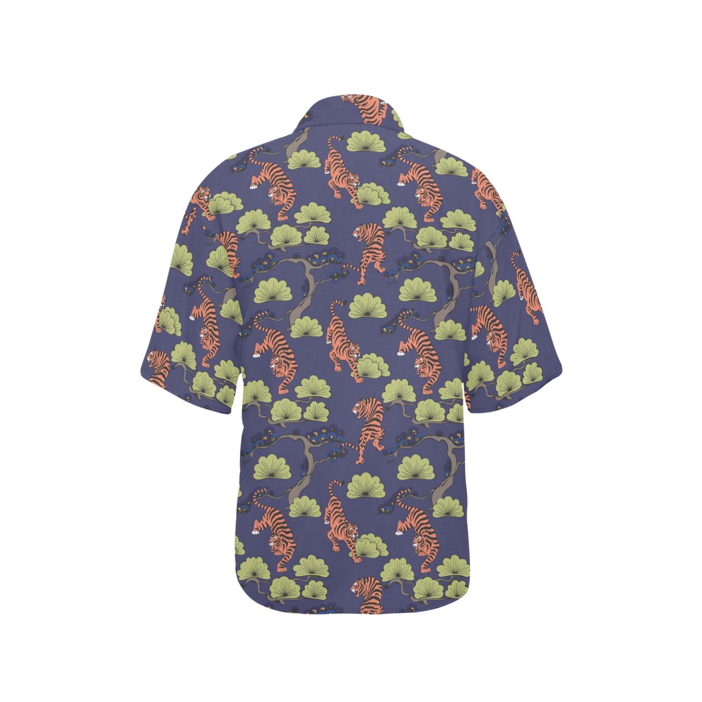 Tiger Pattern Japan Style Women's Hawaiian Shirt