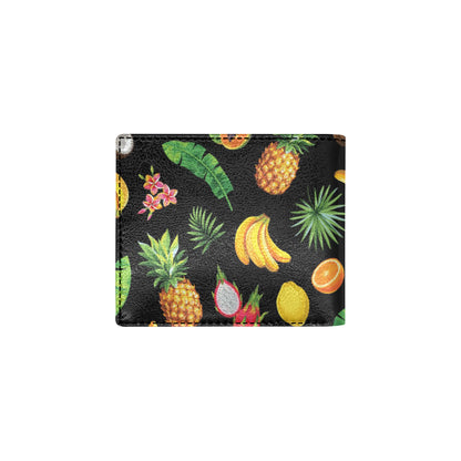 Tropical Fruits Pattern Print Design TF03 Men's ID Card Wallet