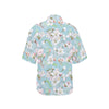 Apple blossom Pattern Print Design AB06 Women's Hawaiian Shirt