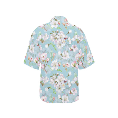 Apple blossom Pattern Print Design AB06 Women's Hawaiian Shirt