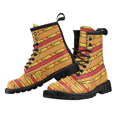 Mexican Blanket Ornament Print Pattern Women's Boots