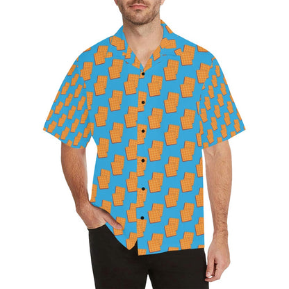 Waffle Print Design LKS304 Men's Hawaiian Shirt