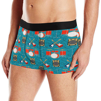 Drum Set Guitar Pattern Print Design 02 Men's Boxer Briefs