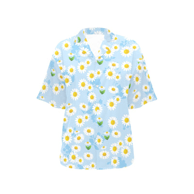 Daisy Pattern Print Design DS010 Women's Hawaiian Shirt