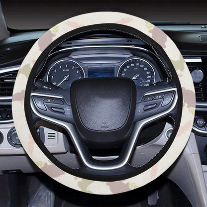 Bunny Pattern Print Design 05 Steering Wheel Cover with Elastic Edge