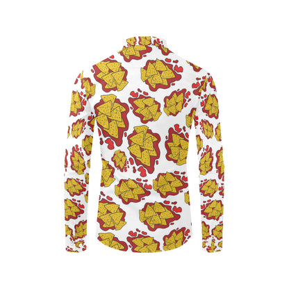 Nachos Pattern Print Design A03 Men's Long Sleeve Shirt
